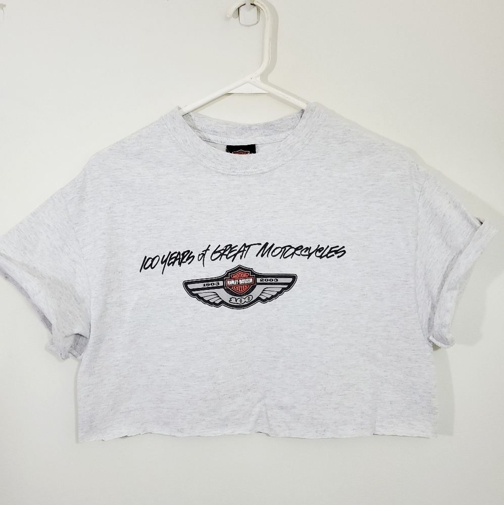 Harley Davidson cropped tee.  Size Medium